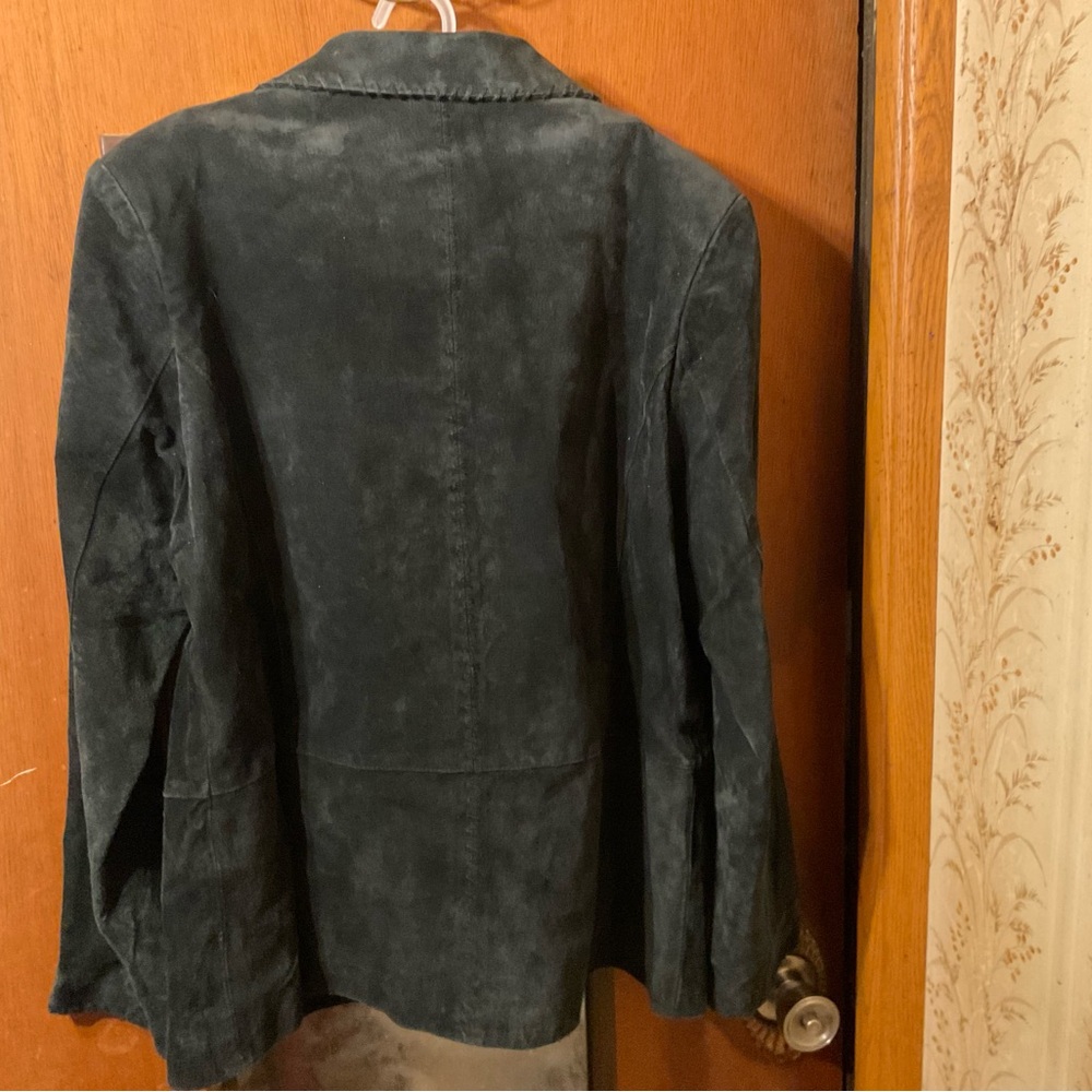 Lee SUEDE Black Blazer BUTTON JACKET with Classic Lapel and Textured Finish - Picture 9 of 9